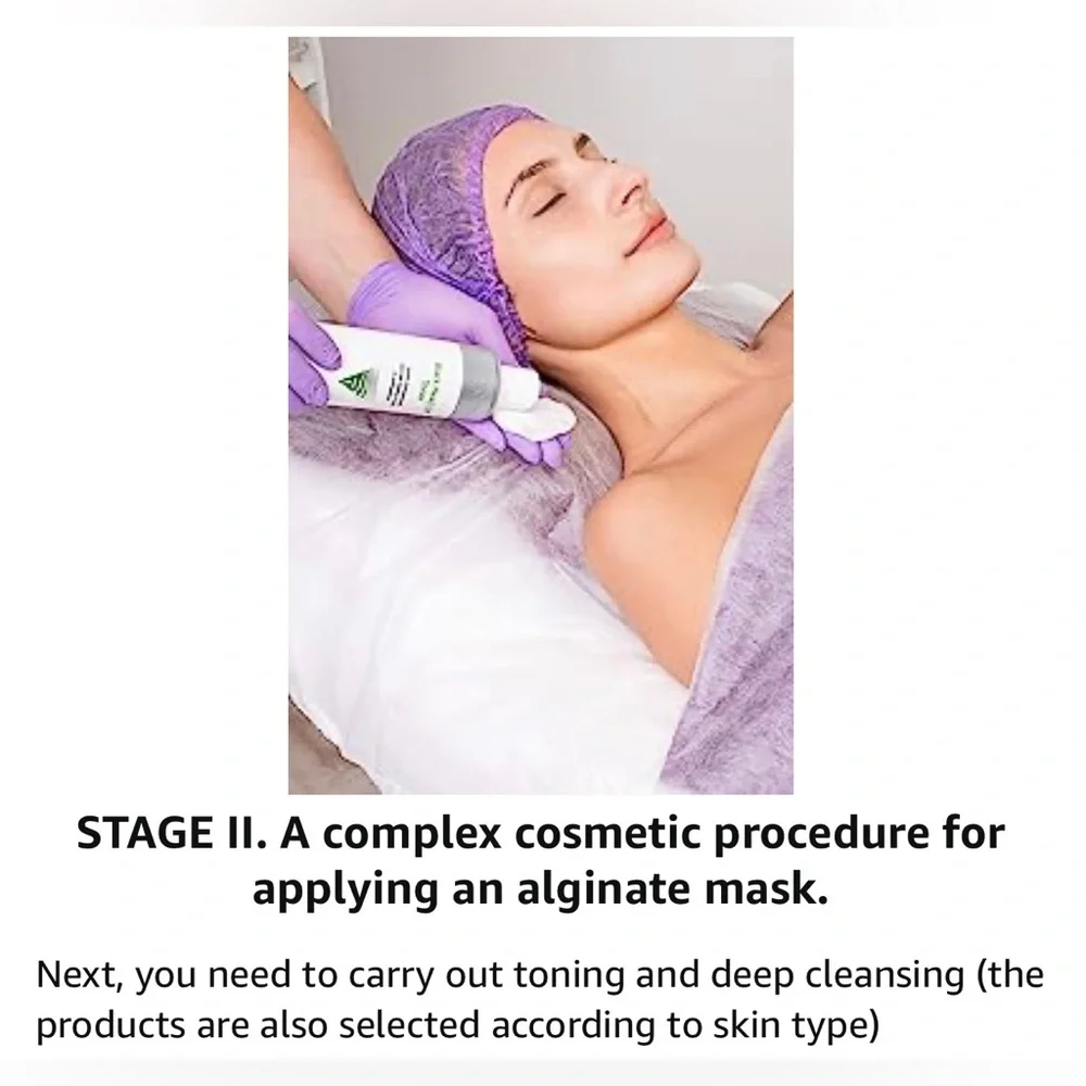Alginate Facial Mask Red Grapes | Professional Peel-Off Beauty Salon Procedure
